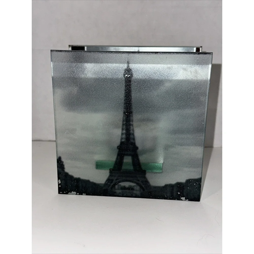 Pier 1 Imports Eiffel‎ Tower Glass Tea Light Candle Holder Paris Decor Mirror